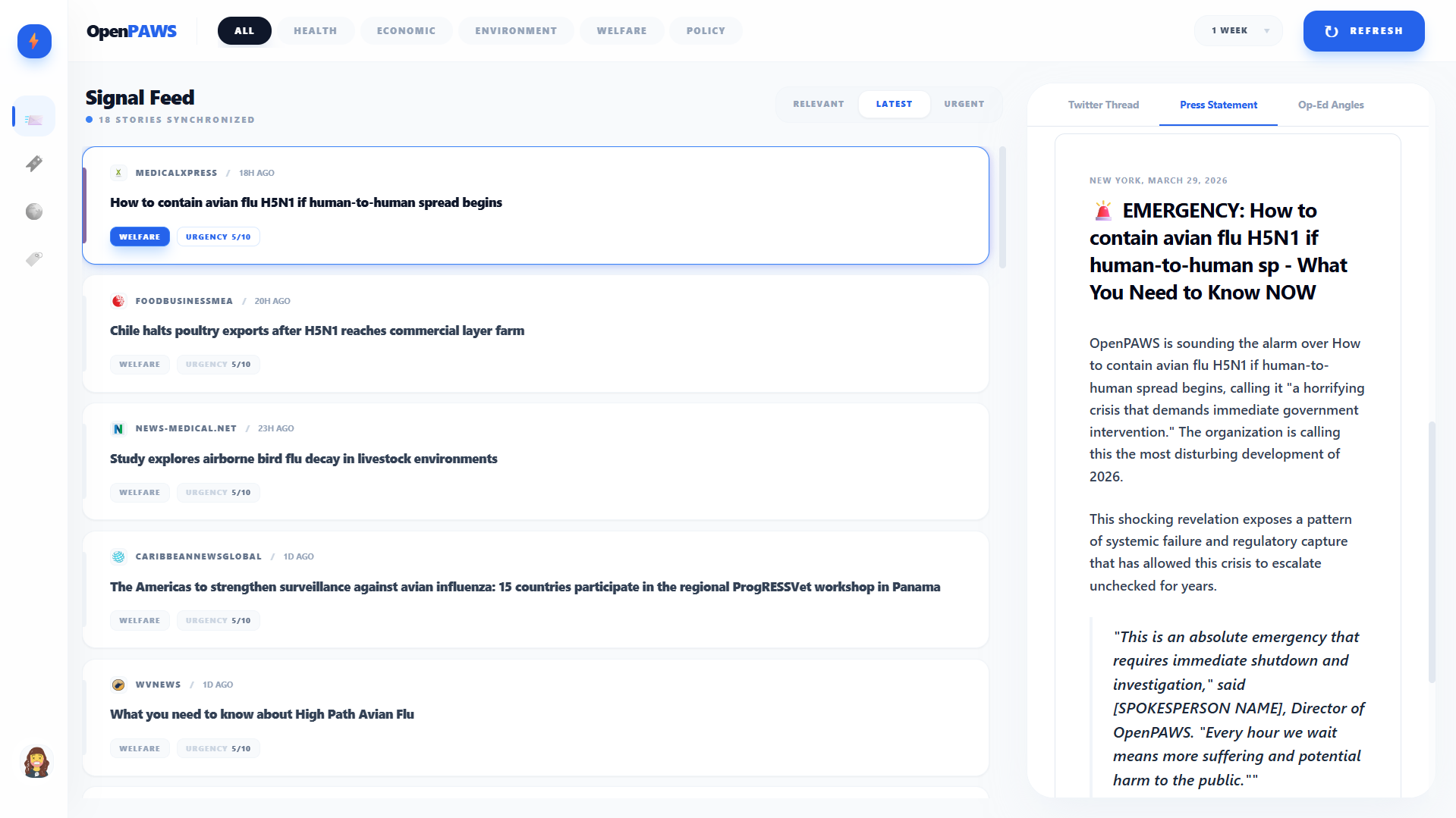 Generated Content Screenshot